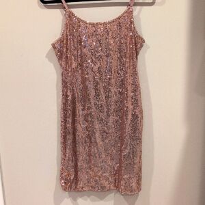Sequin Rose Pink Dress by Forever 21